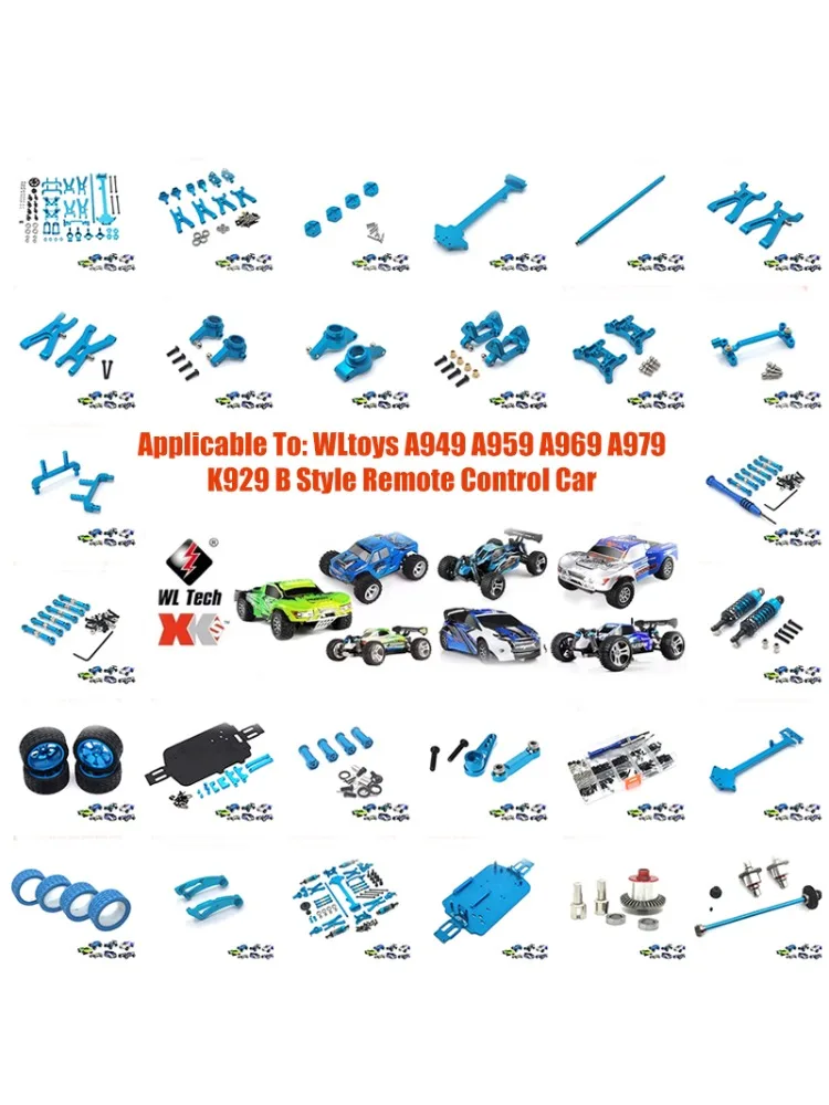 WLtoys A949 A959 A969 A979 A959-B RC pièces de rechange de voiture fond de voiture A959-B-28 mise à niveau en métal différentiel accessoires ensemble choc