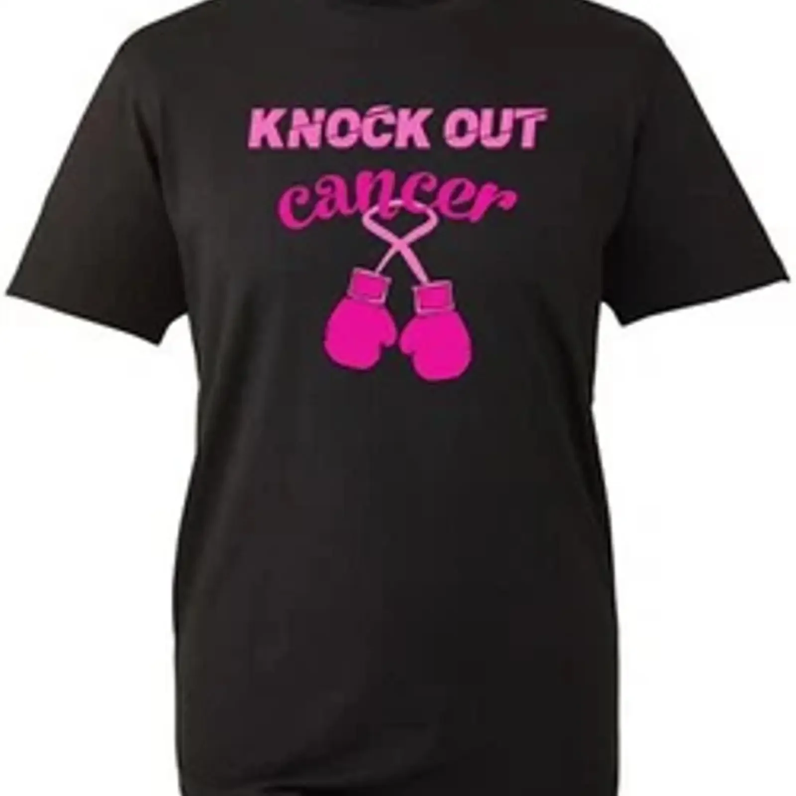 Knock Out Cancer T Shirt Breast Awareness Support Inspirational  vintage Washed graphic homme designer clothes
