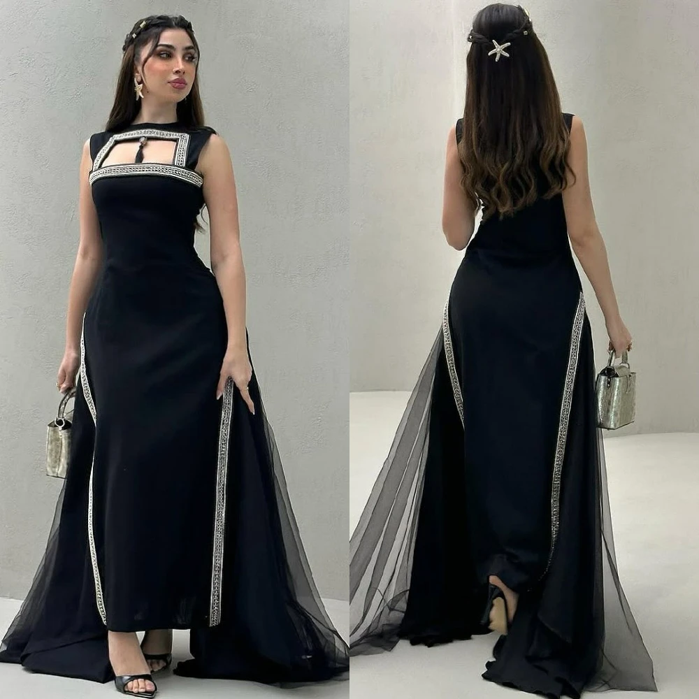 Sukienki wieczorowe w kształcie litery A z okrągłym dekoltem, eleganckie, formalne, nowoczesne, w stylu gwiazd, z temperamentem, szyte na miarę na specjalne okazje.