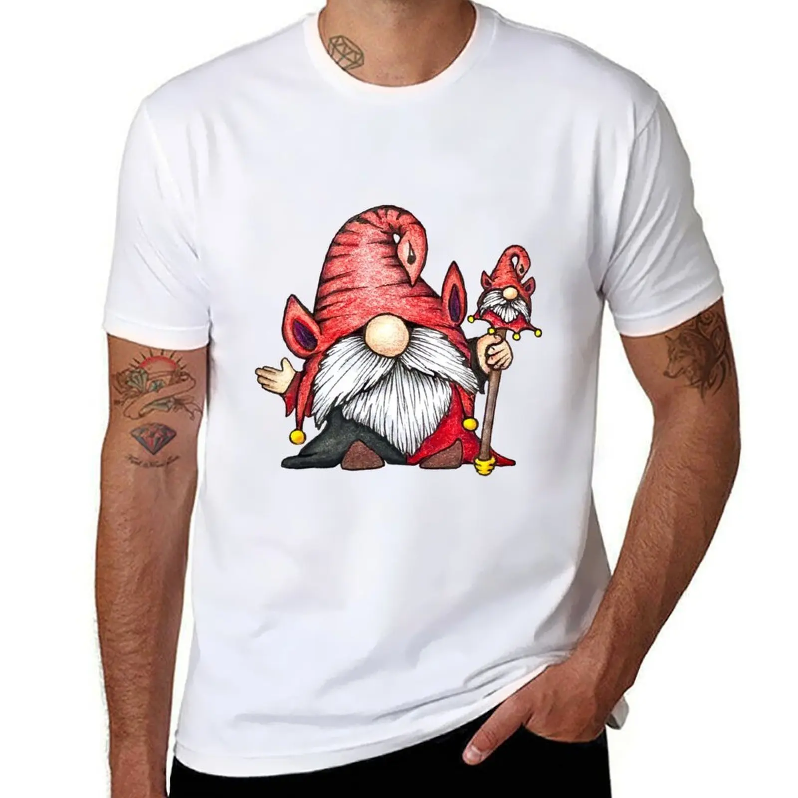 

Harlequin Gnome T-Shirt printed t shirts for man cotton t shirts man 100% T-Shirt