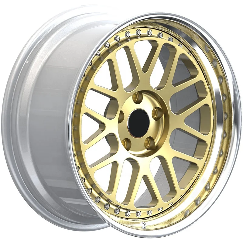 

Customized 2 Piece Super Deep Concave Brushed Bronze Polished Lip Forged Wheel