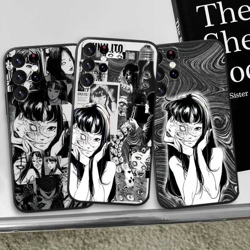 Tomie-funda de silicona suave para teléfono, carcasa negra de Anime Kawakami para Samsung S24, S23, S22, S21, S20 FE, S10e, S10, S9 Ultra Plus