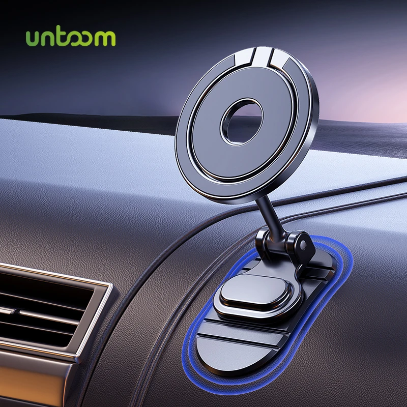 Untoom Metal Magnetic Car Mount Strong Magnet Car Dashboard Mobile Cellphone Holder for iPhone 15 14 MagSafe Xiaomi Samsung