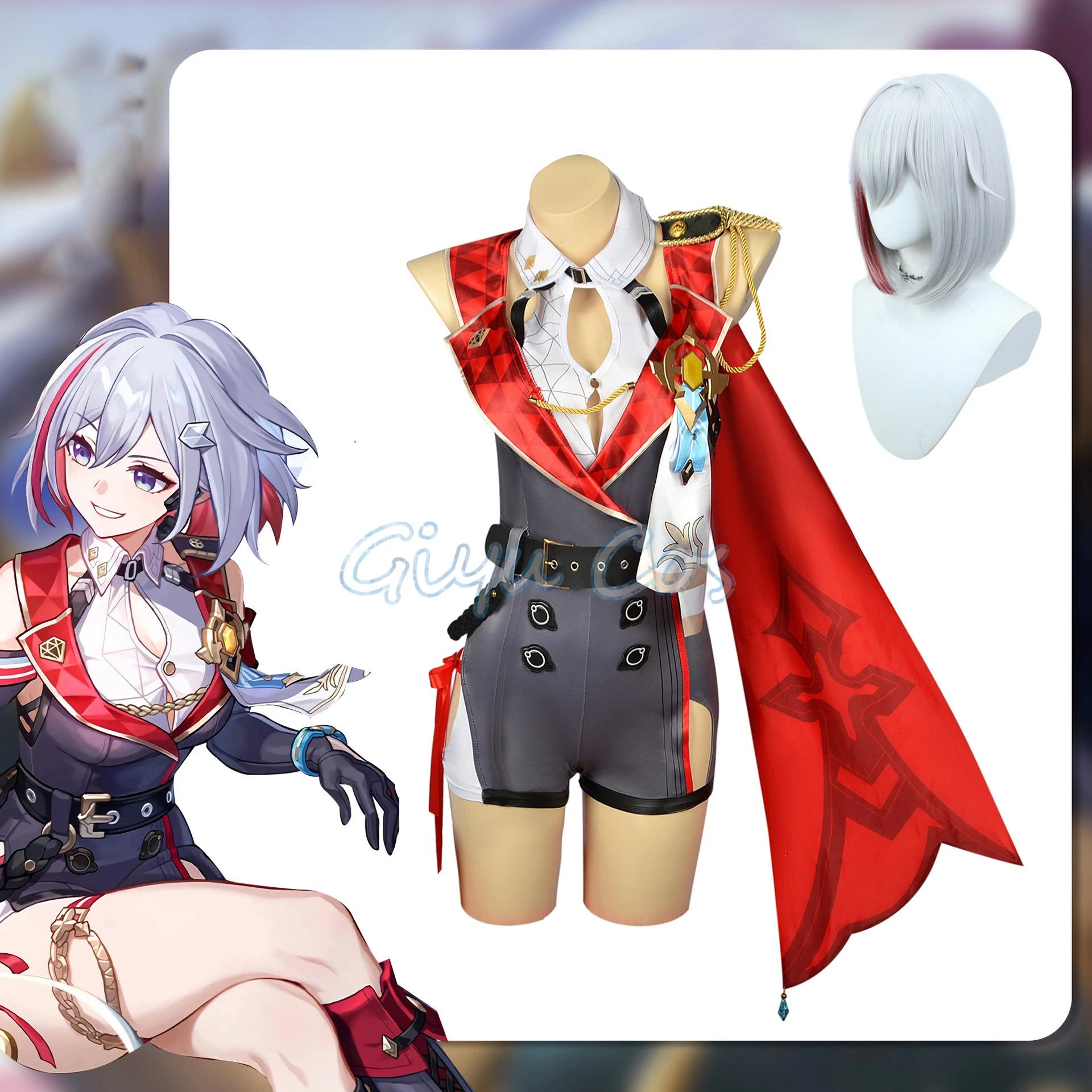 Topaz Cosplay Kostuum Honkai Star Rail Carnaval Uniform Pruik Anime Halloween Kostuums Vrouwen Spel