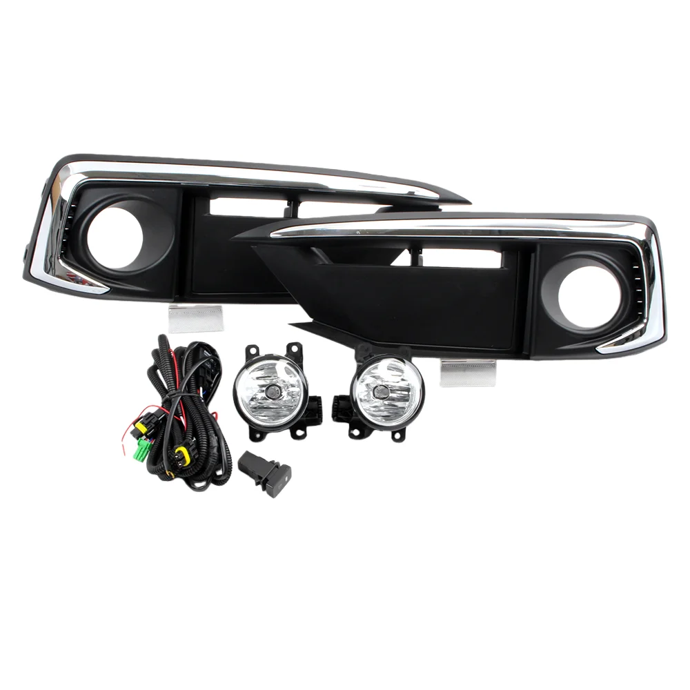 Fog Light Assembly Set For Honda Civic 2019 2020  Fog Lamp With Bezel Harness Relay Switch Complete Kit