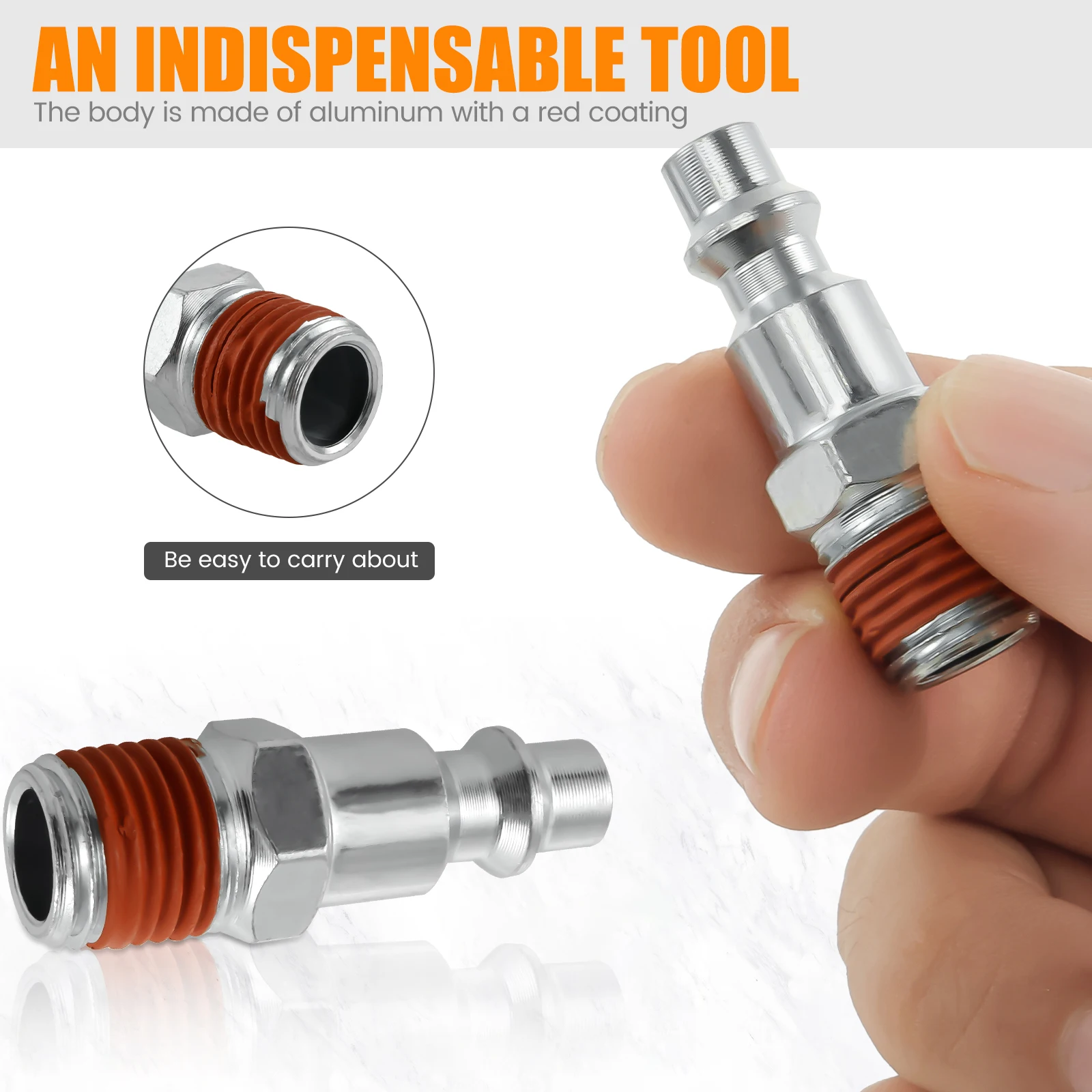 Imagem -03 - Conexões de Mangueira Pneumática Conector de Acoplador Rápido Acoplamento para Compressor de ar Rosca Industrial Masculina tipo i m d Pcs 25pcs us