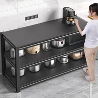 Sideboards Kitchen Island Sideboard Buffet Dining Room Storage Industrial Living Credenza Metal Shelf Furniture Vitrina Home LT