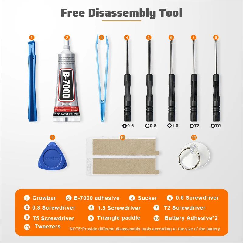 New SUPEGY EB-BR800ABU 572mAh Battery  For SAMSUNG S4 46MM SM-R800 R800 R805 SM-R805 SM-R800 + Free Tools