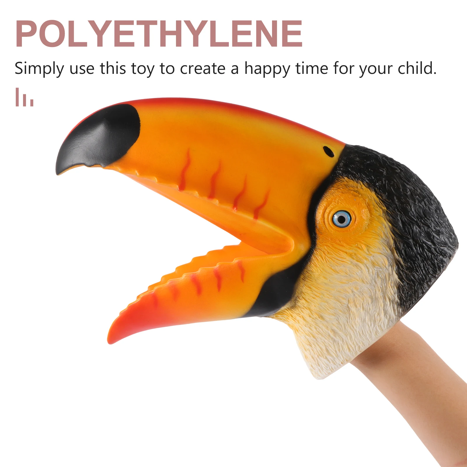 

Toucan Hand Puppet Interactive Toys Cosplay Orange Puppets Kids Early Education Role Play Story Telling Soft Material