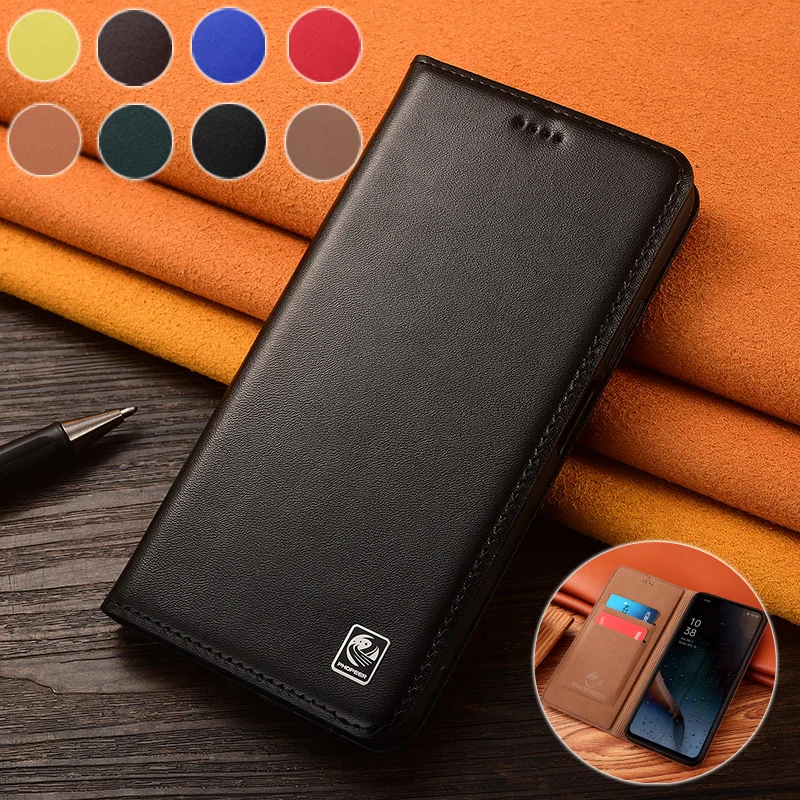 

Napa Genuine Leather Flip Case For Oneplus Ace 3 3V 5 6 Pro Racing Ultra Phone Cover Card Cases Scratch Proof