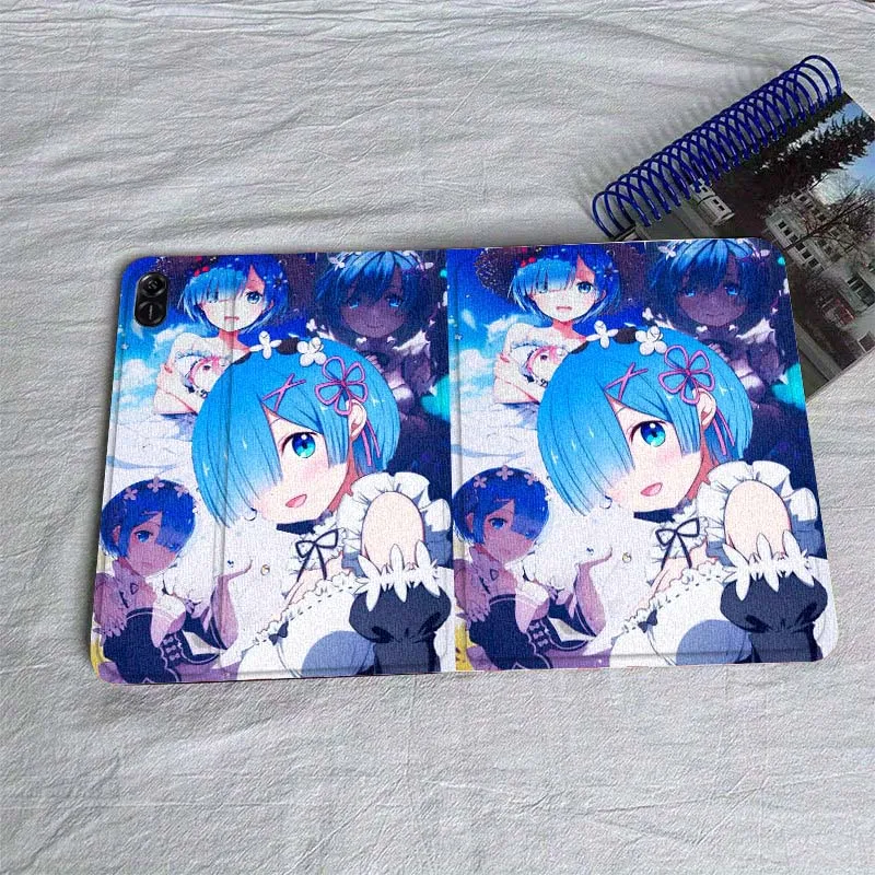 

Чехол для планшета Cartoon Re ZERO Anime для MediaPad MatePad Air SE Pro M6 M5 M2 T10s T5 10 11 12,6 11,5 12 х 10,8 дюйма 10,1