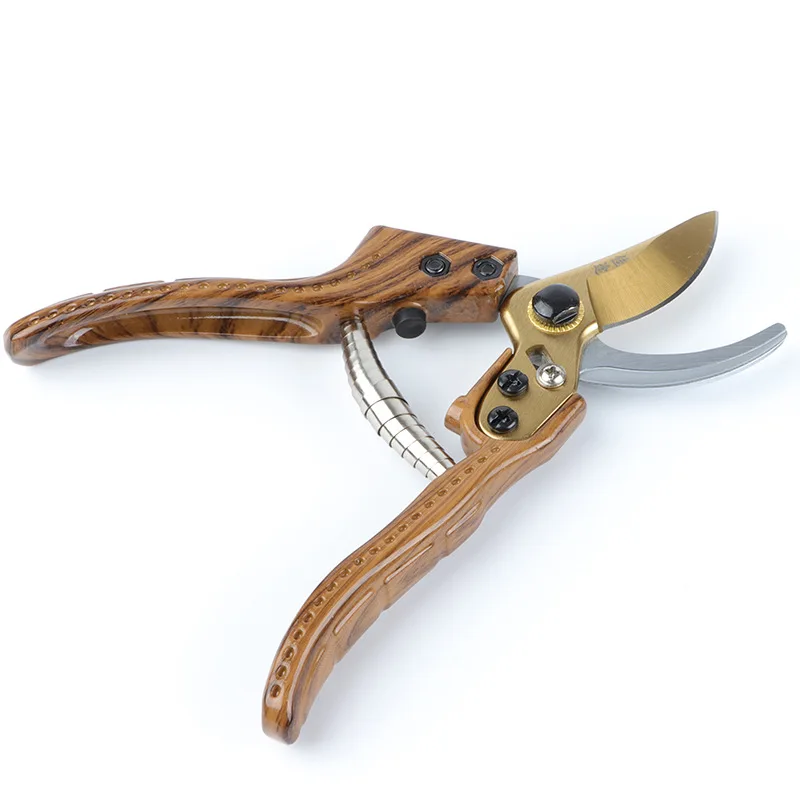 Sturdy Durable Manual Garden Pruning Shears Wood Handles Ergonomic Time-saving