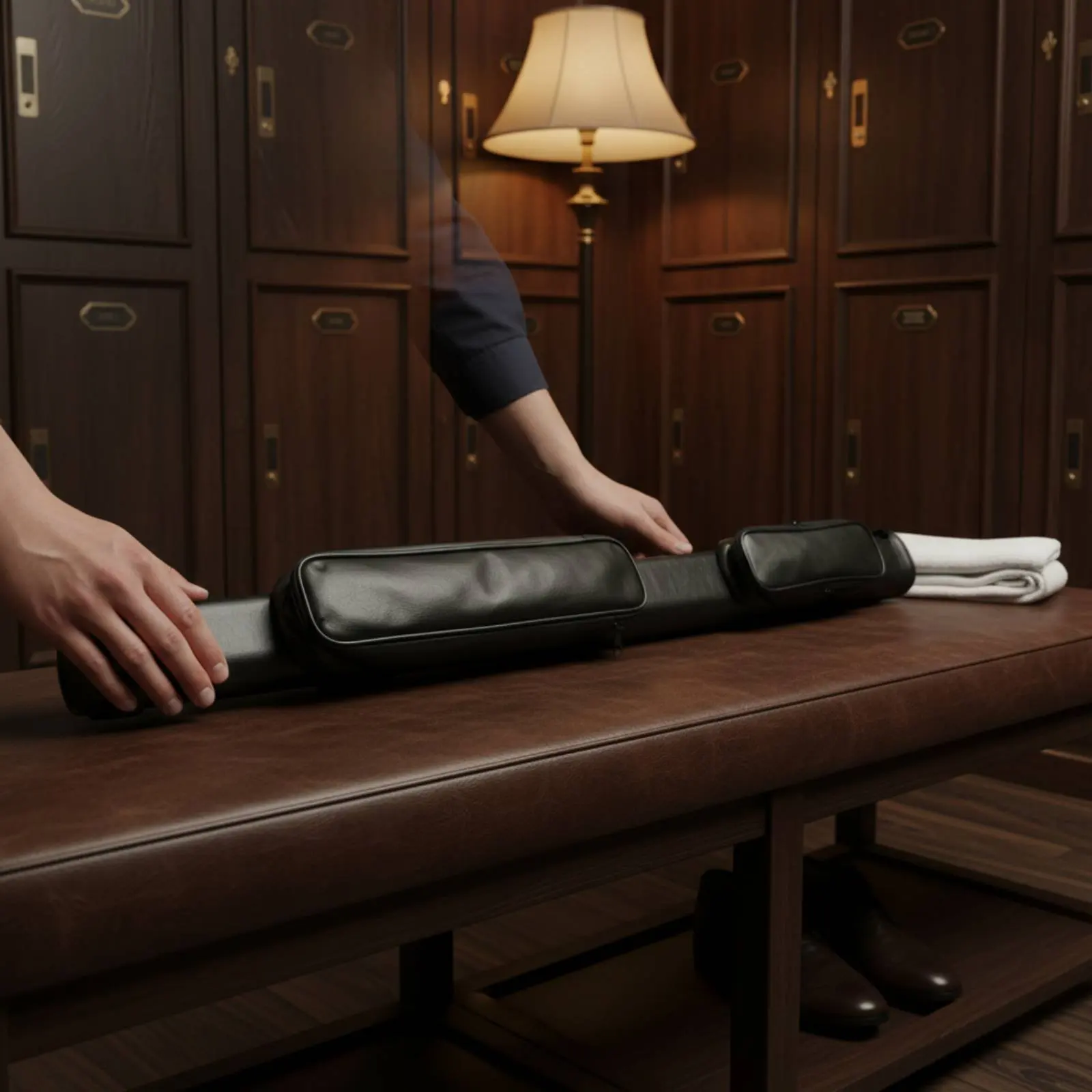4-Hole Cue Tube Sturdy Oval Cue Case Sports Gear Storage Zippered Shielded for Tournaments