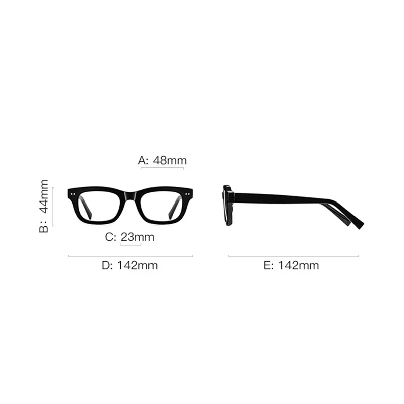 Anti Blue Rays Square Myopia Prescription Glasses With Lenses TR90 Spring Hinge Nearsighted Glasses For Men0 -0.5 -0.75 To -6.0