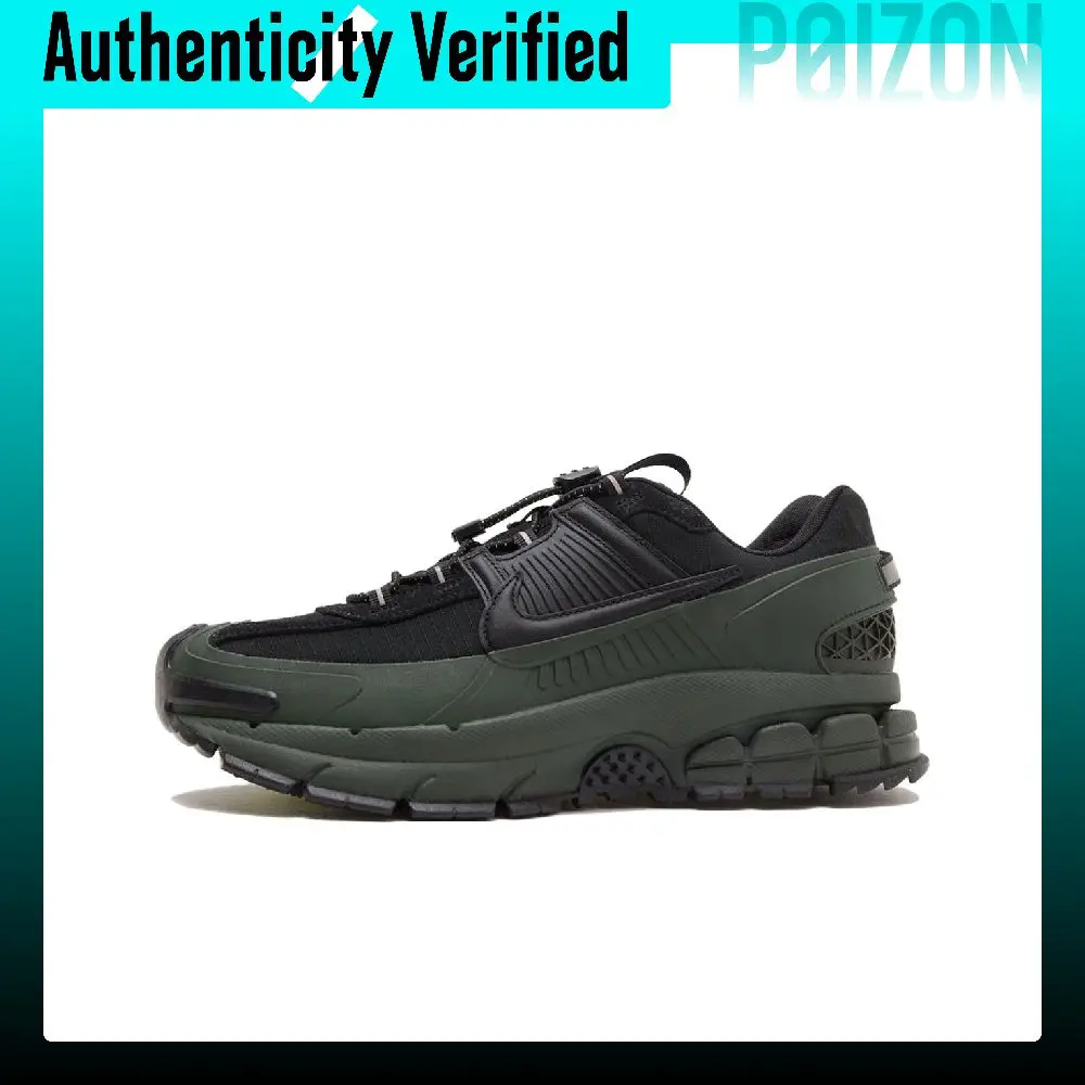 Nike ZOOM VOMERO ROAM Synthetic Leather, Leather Casual Running Shoes Men's Black Green FV2295-300
