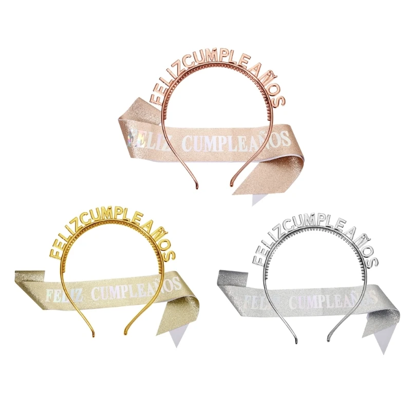 Glitter Sash & Masquerades Women Headbands Suit Adults Girls Headwear Dropship