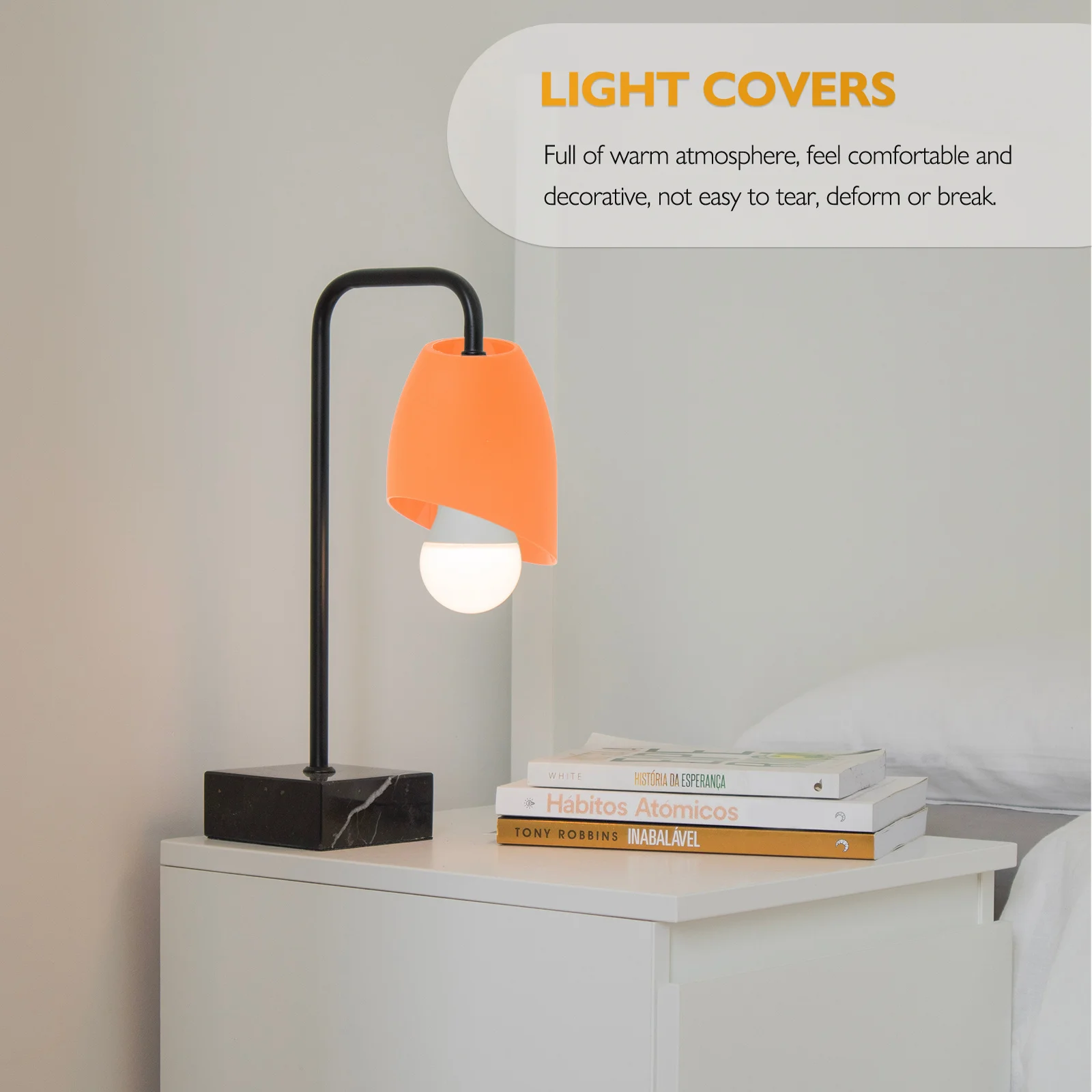 

4Pcs Plastic Lamp Shade Slanted Horseshoe Design for Wall Table Bedside Lamp Soft Light Home Hotel Decoration Replacement