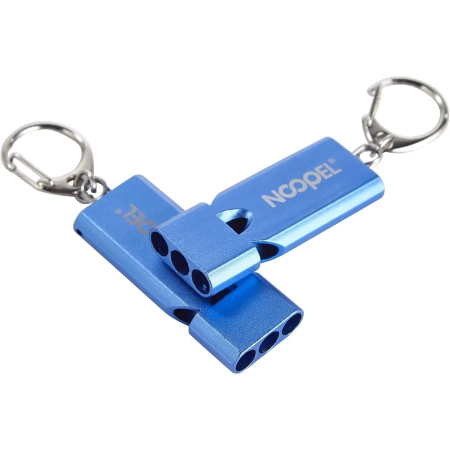 Gwizdki Emergey Trzy Dźwięki Survivalowe 2 sztuki z Smyczą i Breloczkiem do Wędrówek, Kempingu, Kajakarstwa, Sportów Outdoorowych i Bezpieczeństwa L