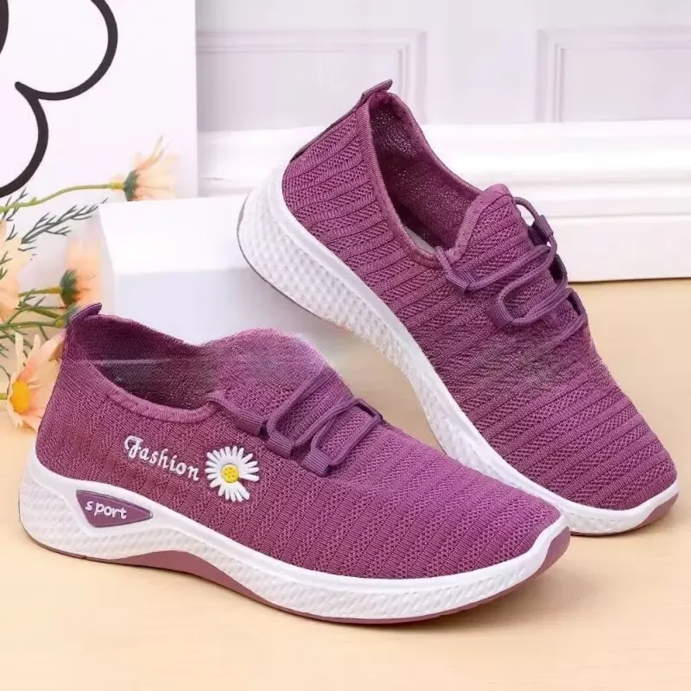 Zapatillas de deporte para mujer, nueva moda de otoño, zapatillas deportivas informales de malla para correr, venta al por mayor, cómodas, ligeras, transpirables, zapatillas de moda