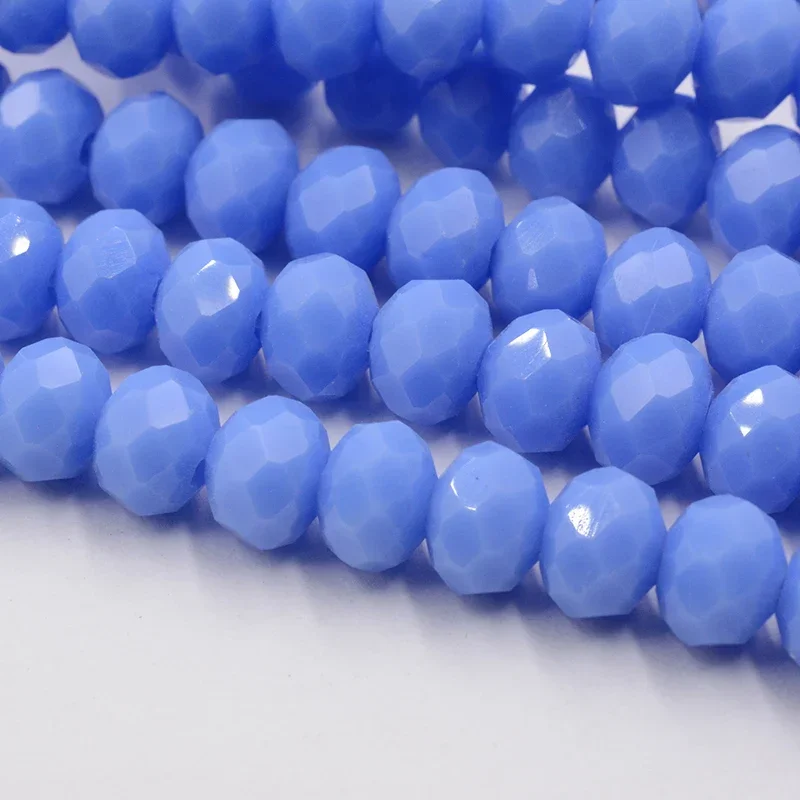 Dark Blue Multicolor 4/6mm 145pcs Rondelle Austria Faceted Crystal Glass Beads Loose Spacer Round Beads for DIY Jewelry Making