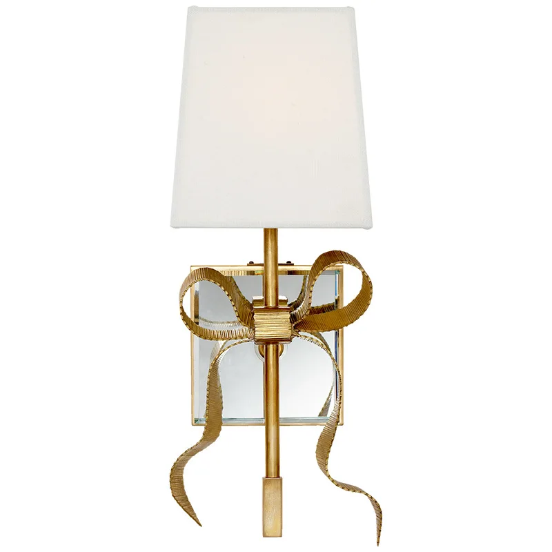 

Full copper, crystal, wall lamp, bow, decoration, bathroom, toilet, French, romantic, lamps