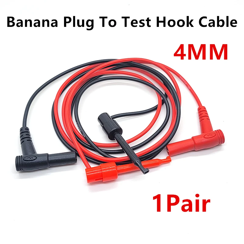 Banana Plug To Test Hook Clip Probe Cable For Multimeter Test Equipment 4MM line detection hook length adapter test trench probe