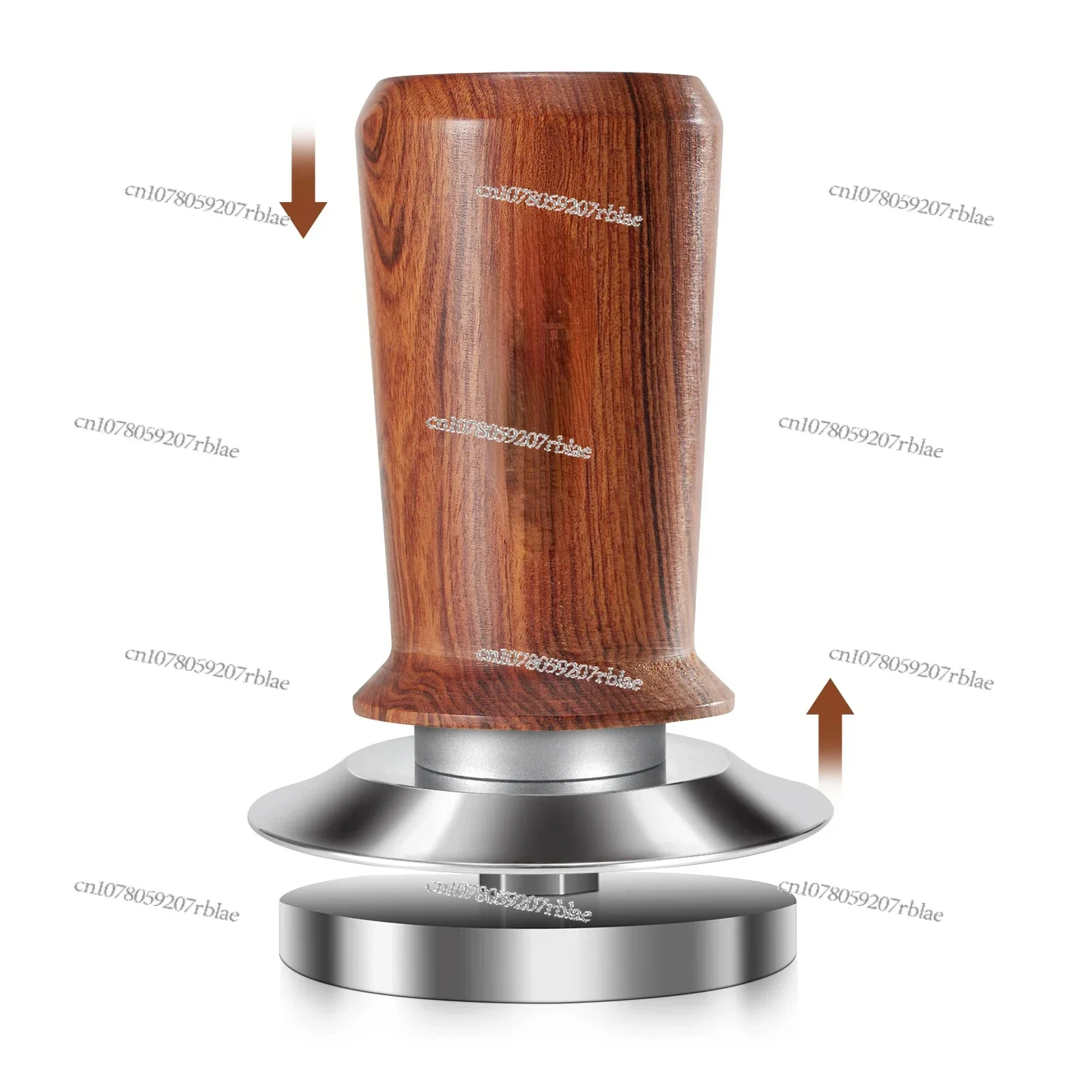 IKAPE Espresso Coffee Tamper, Spring-loaded Calibrated Tamper with Premium Stainless Steel, Walnut Wooden-Handle Tamper