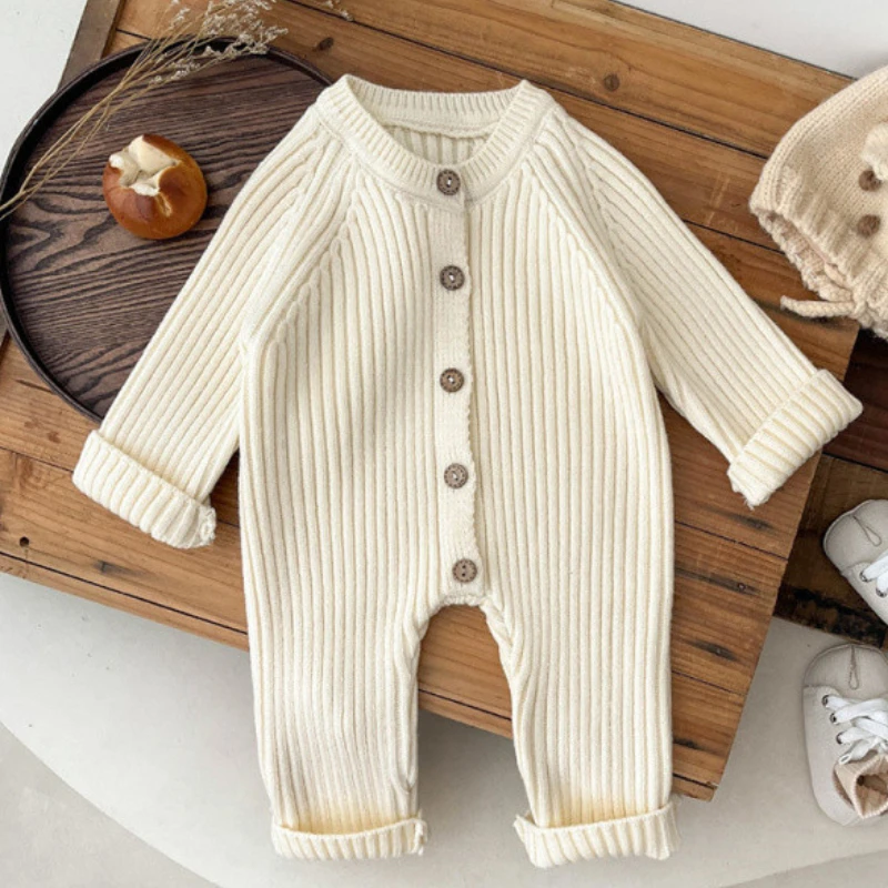 Infant Baby Girls Boys Knitted Jumpsuit 4