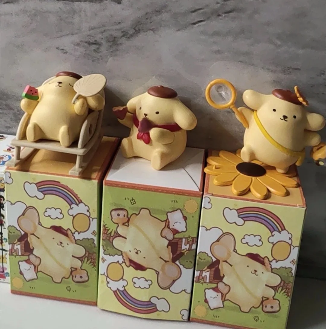 Sanrio Anime Action Pom Pom Purin The Four Seasons Series Blind Box Figure Borsa a sorpresa Collezione Modelli Giocattoli Regali