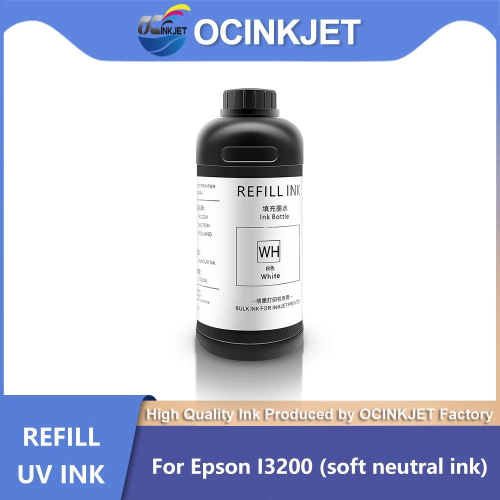 

OCINKJET 1000ML UV Refill Ink For Epson I3200 UV Printer Soft Neutral For Paper Metal Ceramic Wood Glass Pvc KT Board Acrylic