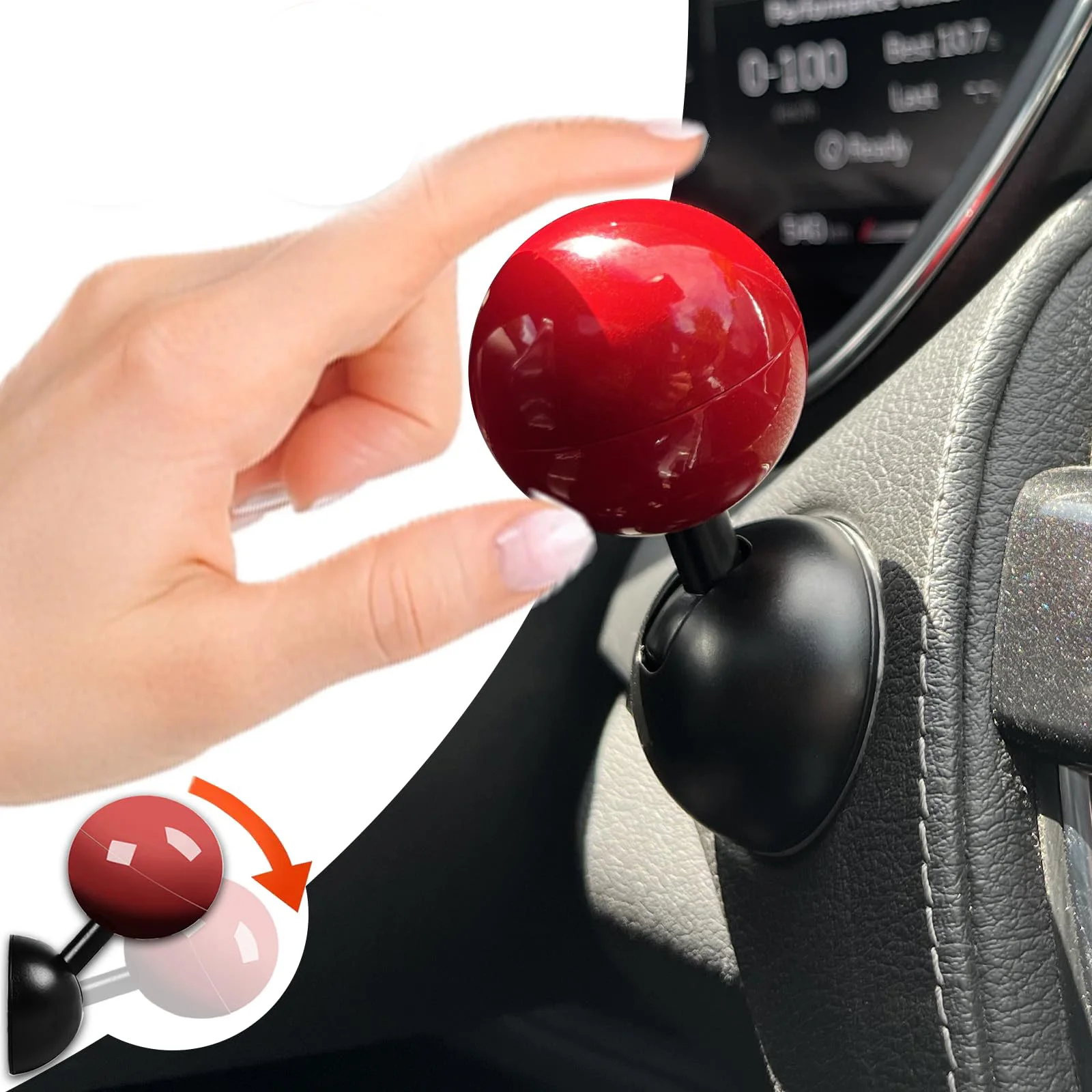 Car Push Start Button Cover Rocker Style One-Touch Engine Ignition Button Trim Auto Interior Start Button Decoration Accessory