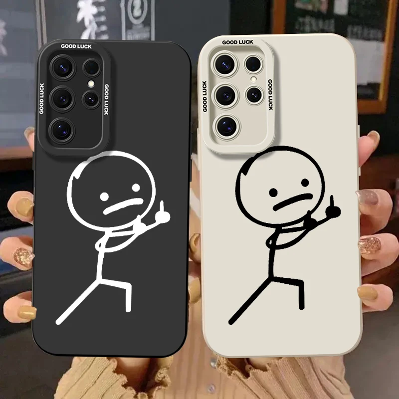 

Line black action For Samsung S25 Ultra S24 Plus S23 Galaxy S22 Plu s S21 U ltra 20 FE S8 S9 S10 4G TPU soft shell phone case