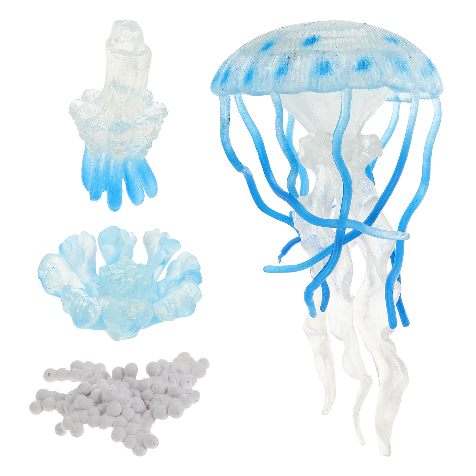 

4 Pcs Floating Jellyfish Toys Growth Ornaments Decor Filling Child Tank Decorations