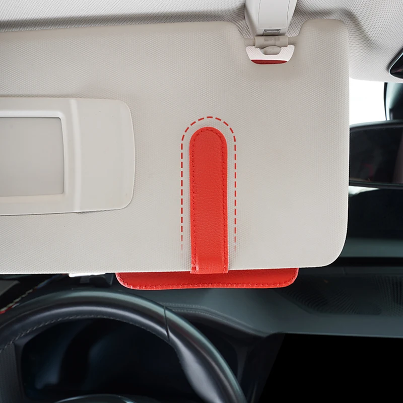 سيارة الشمس قناع المنظم حقيبة التخزين بطاقة النظارات الشمسية كليب ل تسلا Cybertruck رودستر لفائف SpaceX هايلاند نموذج 3 S X نموذج Y #5