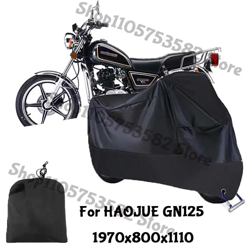 Motorcycle Full Covers For HAOJUE GN125 Car Outdoors Sun Protection Dust No Ear Thickened Oxford Clothcover Accessories
