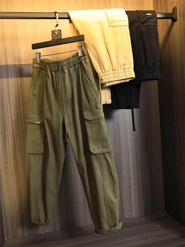 

Мужские повседневные брюки с прямыми штанинами серии Heavyweight Waed, однотонная рабочая одежда Sle Faion Urban, осенне-зимняя одежда...