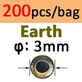 200 piezas de TIERRA de 3 mm
