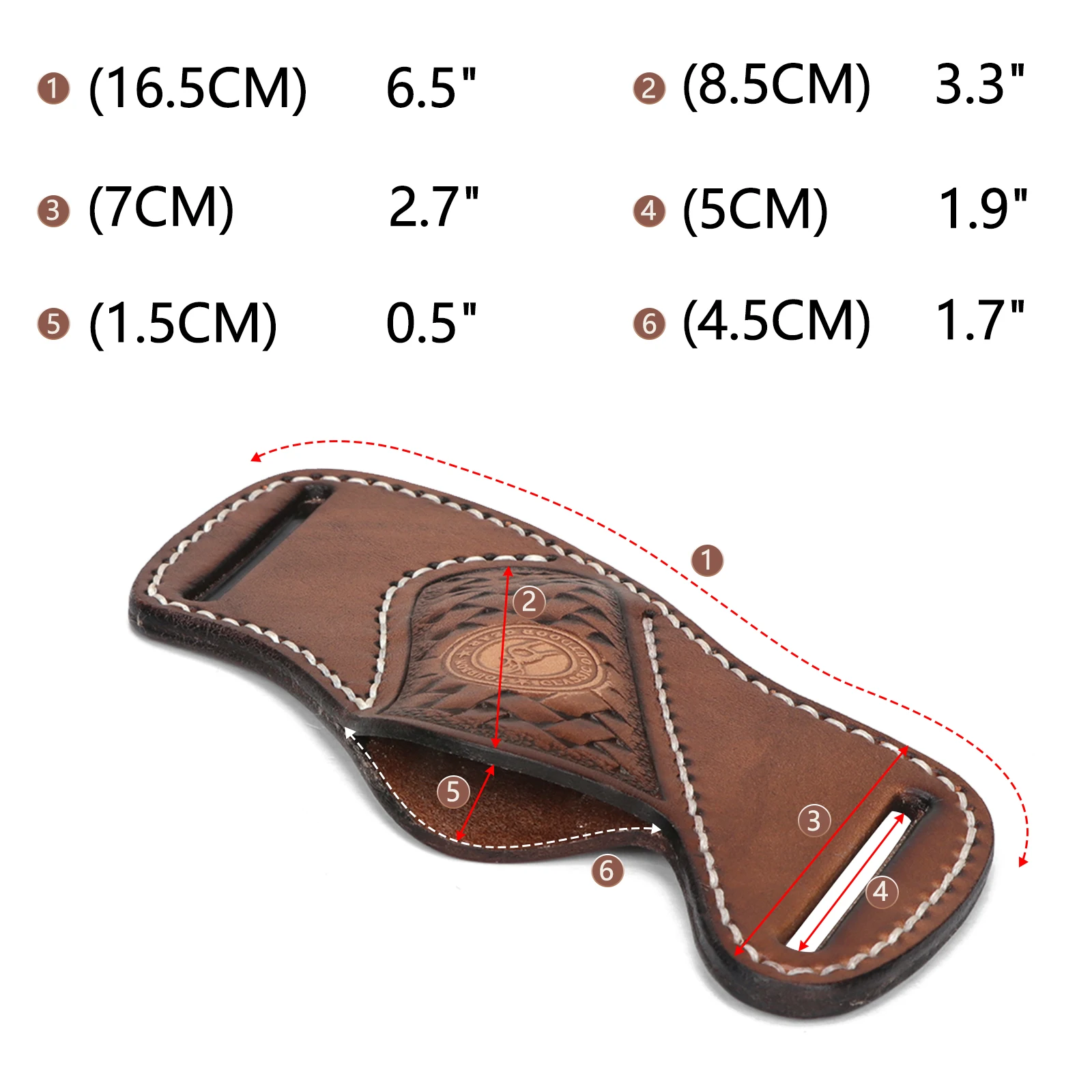 Tourbon Leather Folding Blade Knife Sheath EDC Pocket for Mini Knife Multitool Waist Pouch EDC Case for Belt  (without knives)