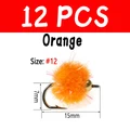 12 piezas de color naranja