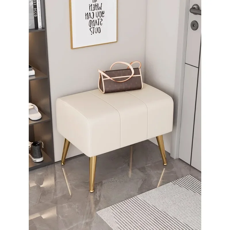 

Shoe changing stool light luxury home door entry door ultra-narrow Internet celebrity soft bag sofa stool wearing shoes into the