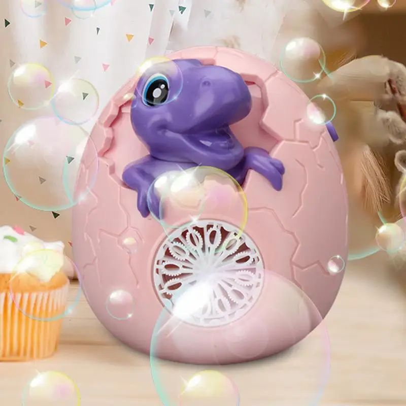 Máquina de bolha automática com som e luz, Cartoon Dinosaur-Shaped Bubble Maker, Máquina de sopro elétrica, Jardas