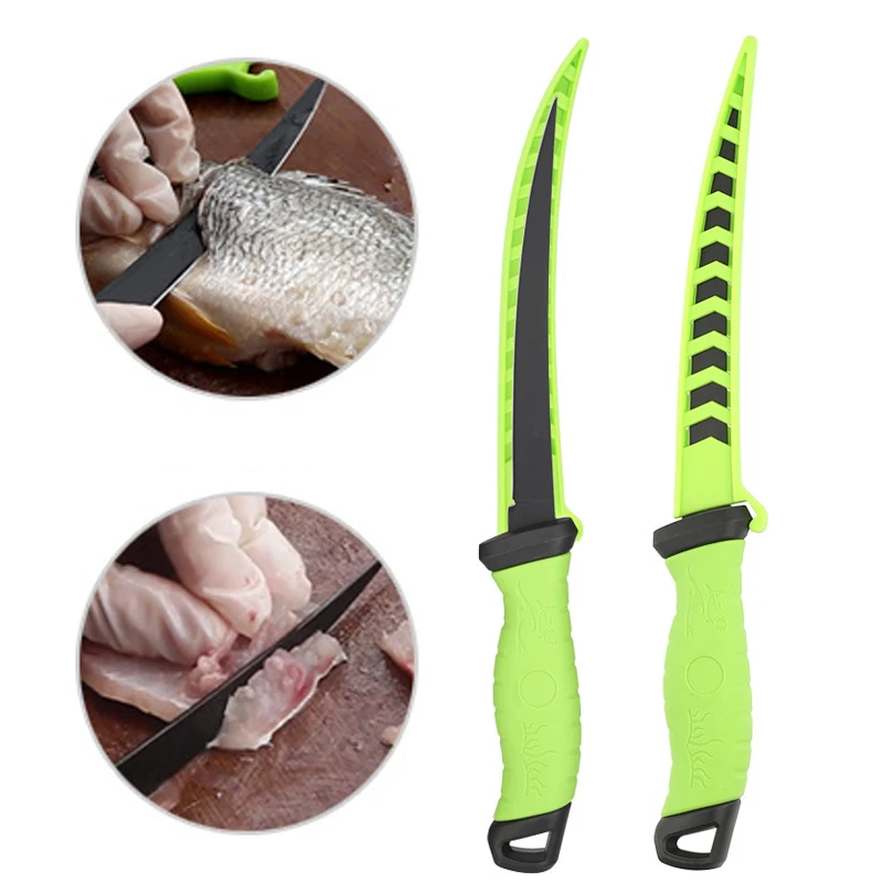 Stainless Steel Fishing Knife Fillet Boning Knife for Fish Cleaver Butcher Fishes Slicing Vegetable Fruit Cutter Kitchen Knives