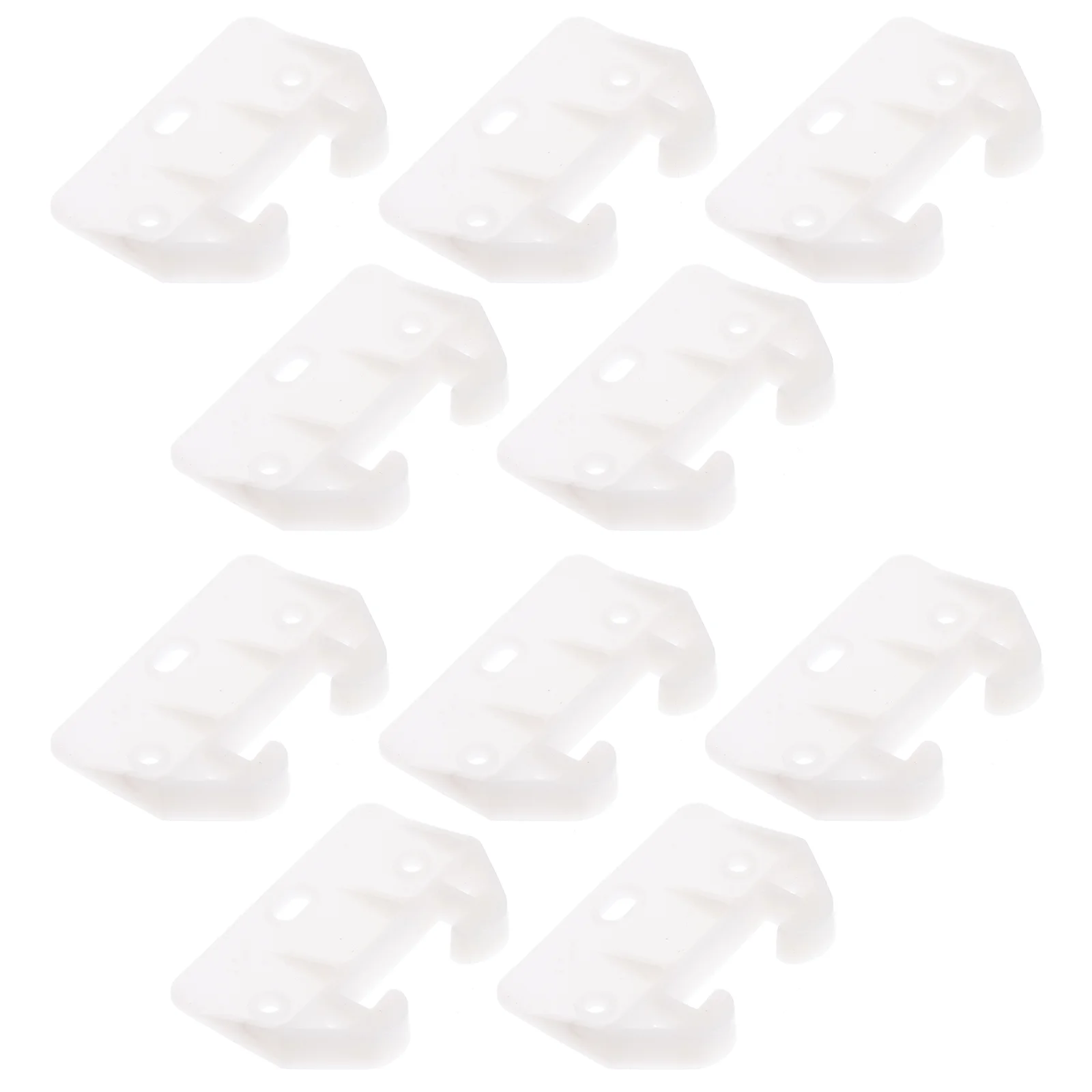 10 Pcs Dressing Table Drawer Rail Parts White Vanity Desk Nightstand Plastic Latches for Cabinets