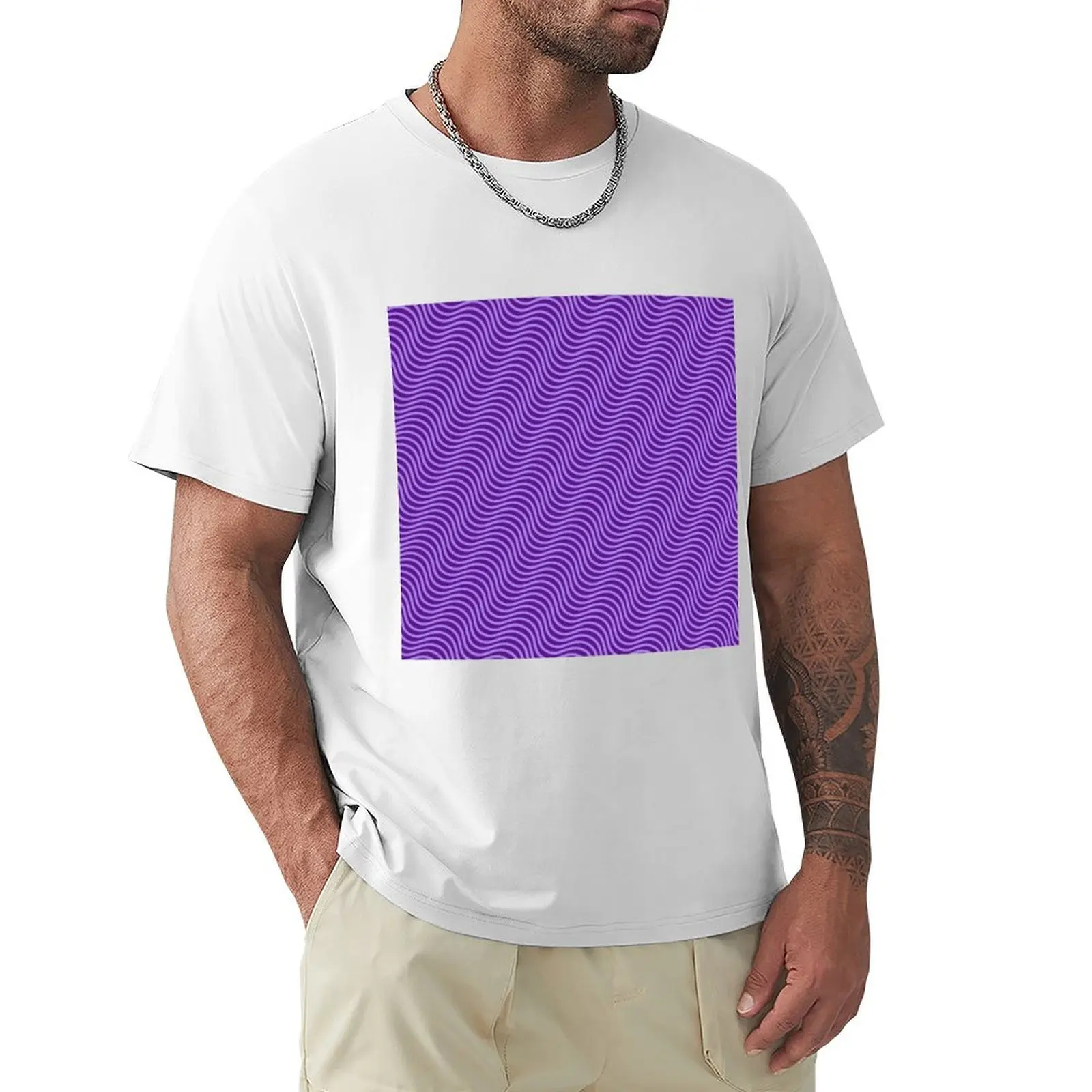 Simply Patterns, Satisfying Patterns, Lavender and purple waves T-Shirt graphics sublime t shirt men