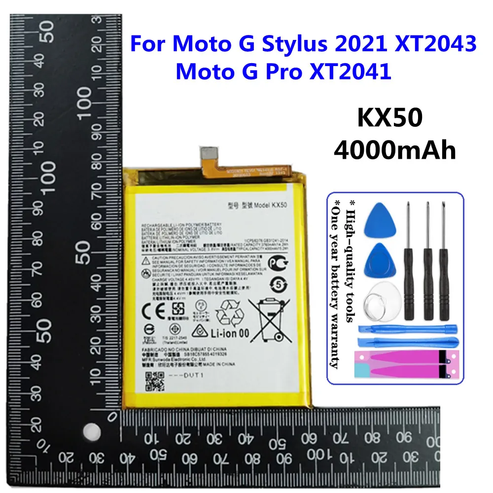 

Брендовая батарея Kx50 4000 мАч для Motorola Moto G Stylus XT2043-4, аккумулятор для мобильного телефона + бесплатные инструменты