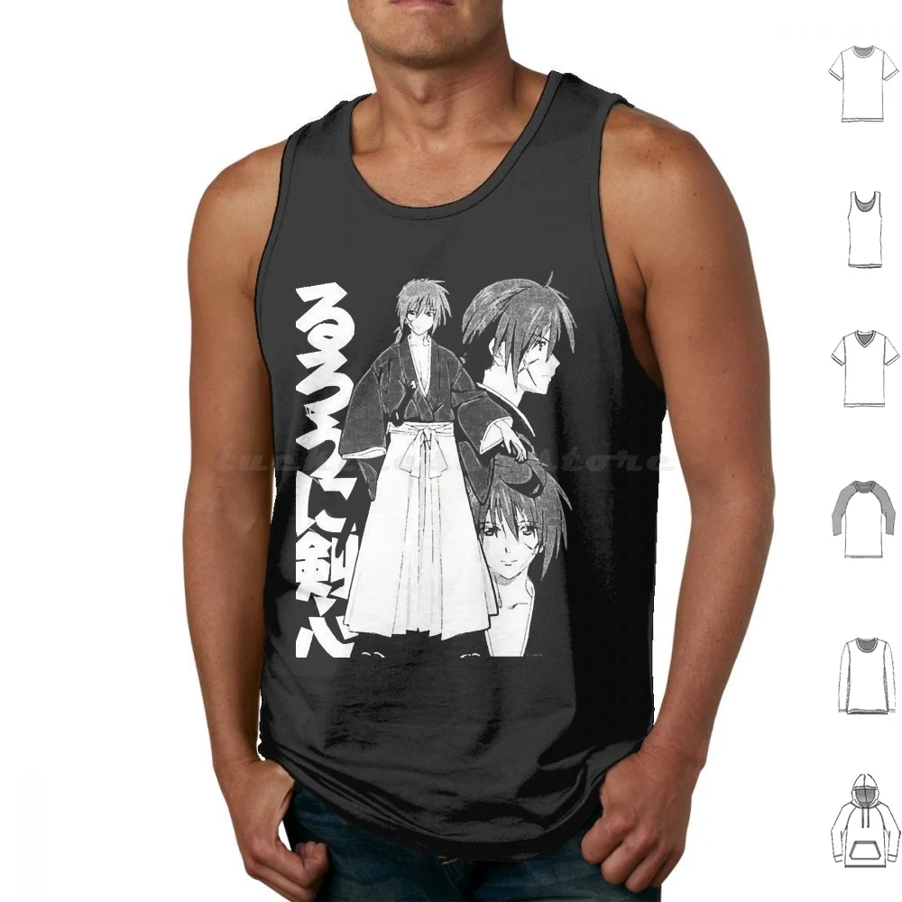 Untitled Tank Tops Vest Sleeveless Kenshin Anime Battousai Himura Japan Katana Kenshin Himura Manga Rurouni Rurouni Kenshin X