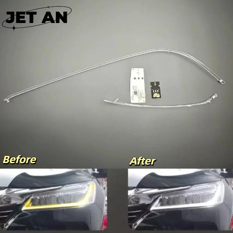 

ДЛЯ Honda Accord 9.5 2016-2017 НИЗКИЕ автомобильные фары DRL Световые полосы Ангельские глазки Чип Балластный модуль Освещение Ремонтные детали