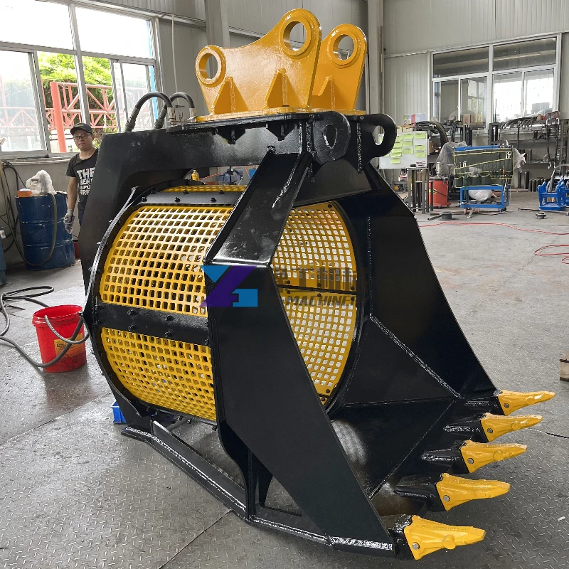 Excavator Screening Bucket Construction Classifier for Soil Sand Stone Rotary Screener