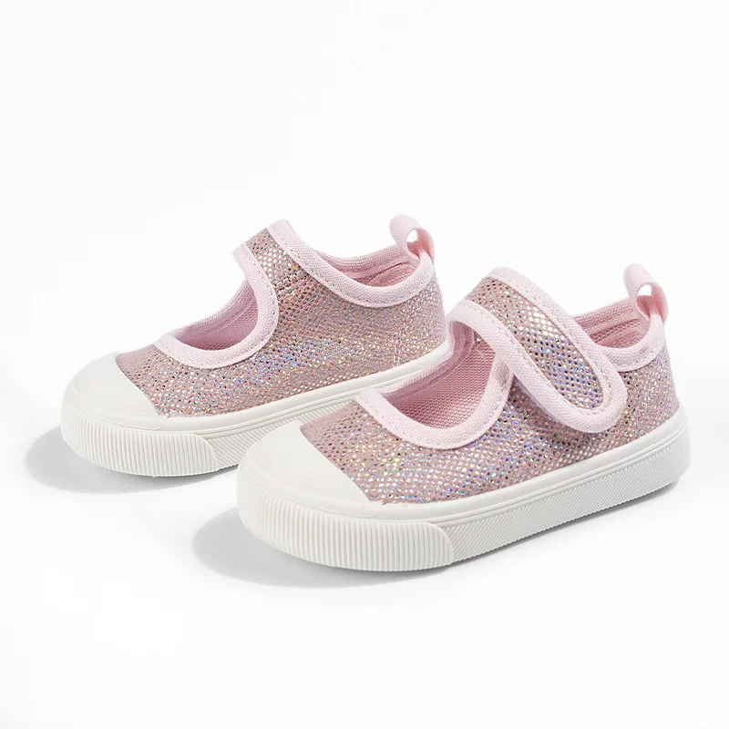 New Spring Girls' Sequin Shoes Fashion Glitter Mary Janes Autumn Children Shoes Princess Girls Kids Casual Ballet Flats CSH1689