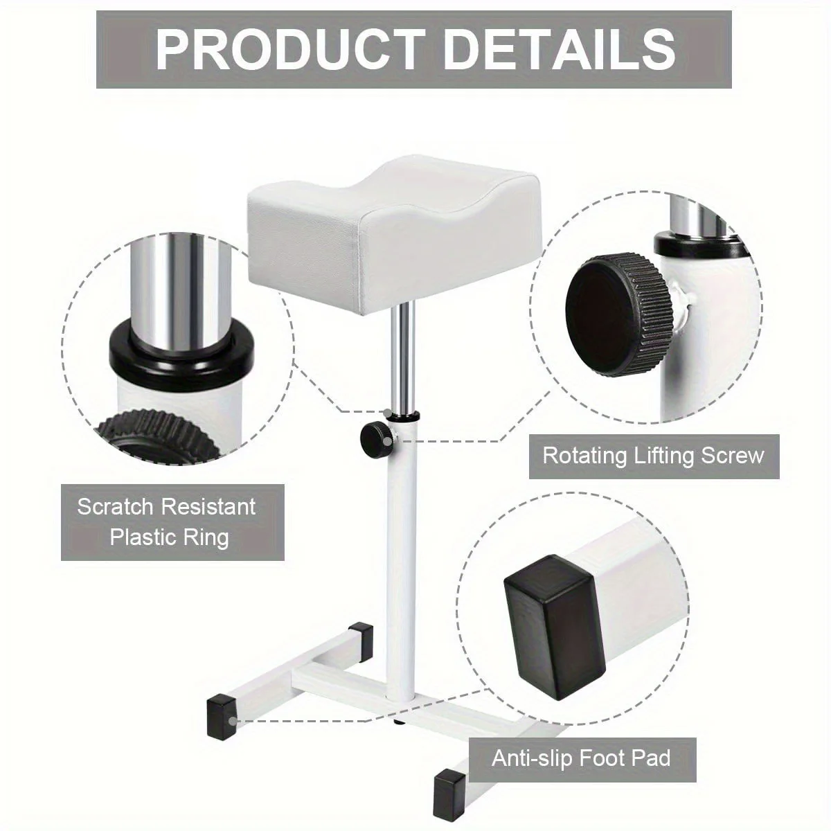 Adjustable Height Pedicure Stool Modern Simple Tattoo Manicure Chair Portable Foot Massage Stool for Beauty Salon